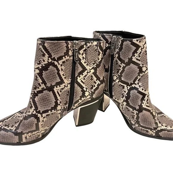 Women’s CIRCUS By SAM EDELMAN Snakeskin Heeled Boots Booties - Picture 4 of 8